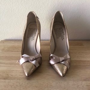 👠 Pedro Garcia Rose Gold Bow Pumps